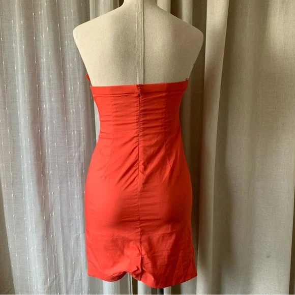 CLUSE CORAL RUFFLE STRAPLESS MINI DRESS S - Picture 6 of 9